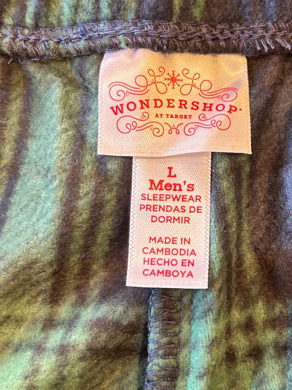 Red & Green Plaid Men’s Pajama Pants Qty 2 Size Large Flannel Feel Wondershop - Picture 9 of 14